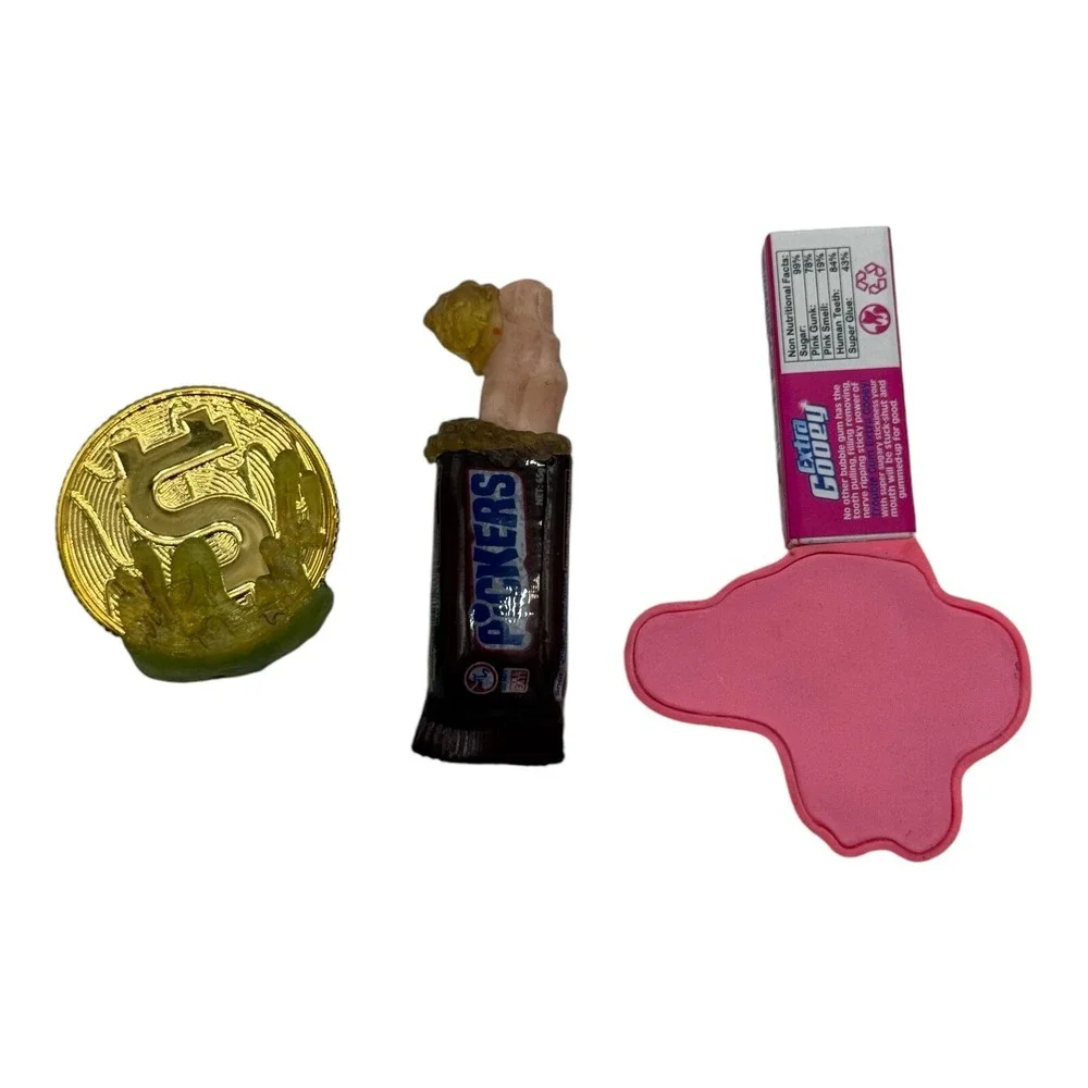 Zuru Mega Gross Minis 3pc Lot Extra Gooey Pickers Coin Figures Good